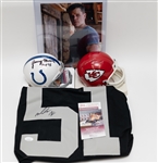 Memorabilia Lot w. Autographed Jersey and (2) Mini Helmets Including Lenny Moore, and Matt Damon Autographed Photo (JSA/Beckett/PSA) - JSA Auction Letter