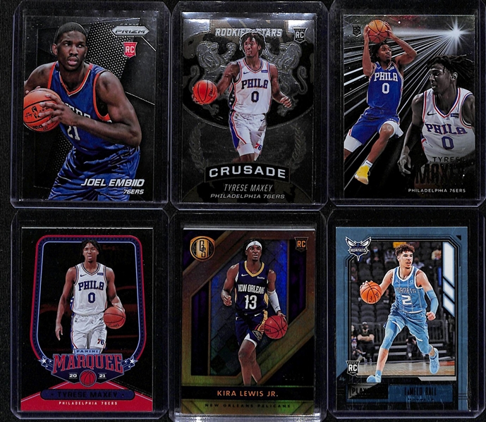 Lot of (40+) Modern Basketball Rookies w. 2013-14 Prizm Joel Embiid, Tyrese Maxey, Lamelo Ball and Others