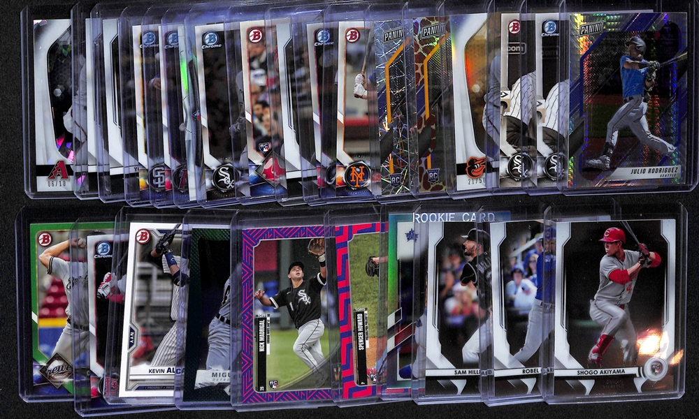 Lot of (25+) Baseball Star and Rookie Lot w. 2021 Panini VIP Pack Julio Rodriguez Hyper Prizm