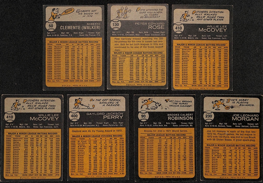 Lot of (1200+) 1973 Topps Baseball Cards w. Roberto Clemente