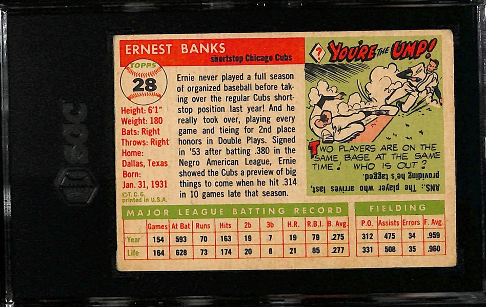 1955 Topps Ernie Banks(2nd Year)  #28 Graded SGC 3