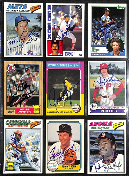 	Lot of Over 50 Signed Sports Cards w. Kiner, J. Torre, Palmer, G. Carter, Curt Flood, Many Multi-Player Cards, + (JSA Auction Letter)