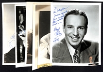 Lot of (6) Actors (8"x10" & smaller) w. Jimmy Stewart, Tony Curtis, + (JSA Auction Letter)