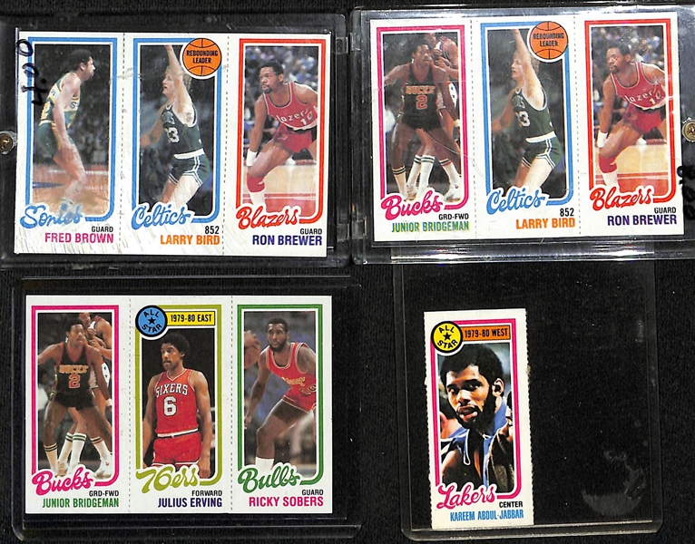 Mixed Lot of NBA Cards w. (2) 1980 Topps Larry Bird Rookies and (2) 1984-85 Star Team Sets w. Hawks (Wilkins) and Pacers, More