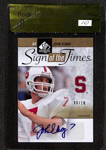 2011 SP Authentic John Elway Sign of the Times Autograph #d /10 BGS Raw Review 9.5/10, 2021 Leaf Pro Set Trevor Lawrence Reverse BGS 9 and More 