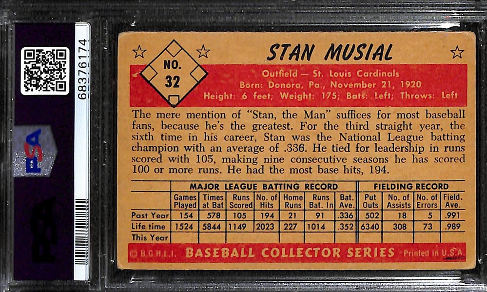 1953 Bowman Color Stan Musial #32 Graded PSA 3