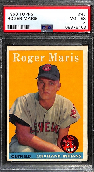 1958 Topps Roger Maris Rookie Card #47 Graded PSA 4