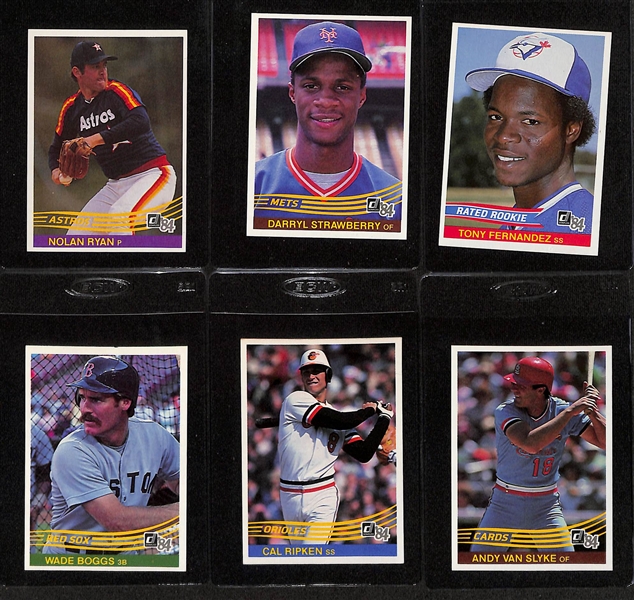 1984 Donruss Baseball Complete Set w. Don Mattingly & Darryl Strawberry Rookie Cards