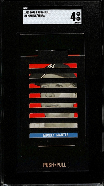 1965 Topps Push-Pull Mickey Mantle / Graded SGC 4