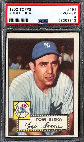 1952 Topps Yogi Berra #191 Graded PSA 4