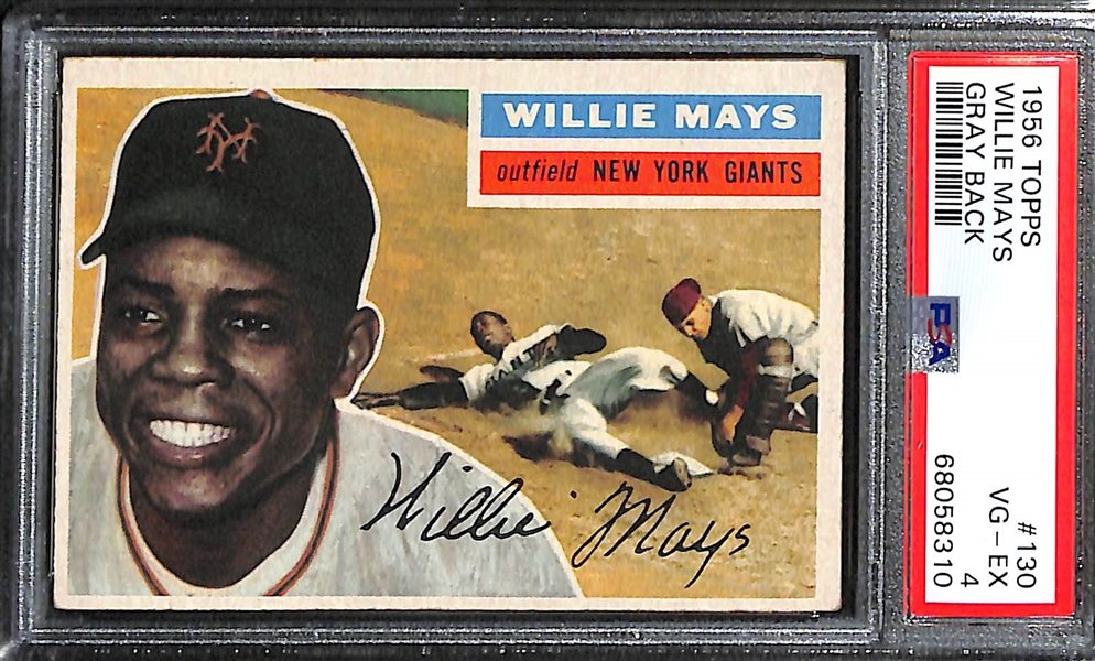 1956 Topps Willie Mays #130 Graded PSA 4