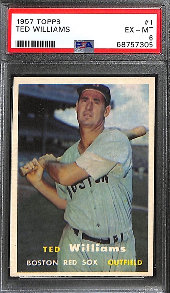 1957 Topps Ted Williams #1 Graded PSA 6