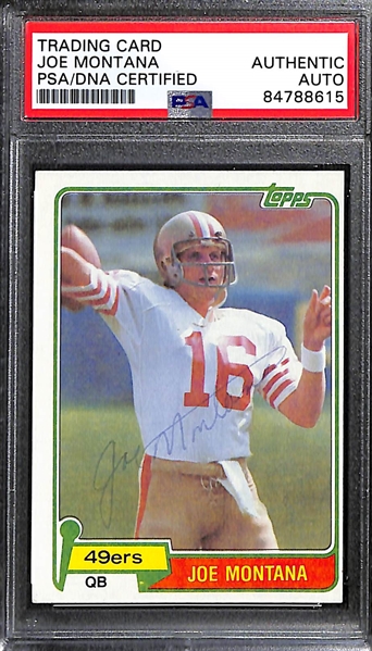 1981 Topps Joe Montana Signed Rookie Card (PSA/DNA Slabbed Authentic Auto Signed in Pen)