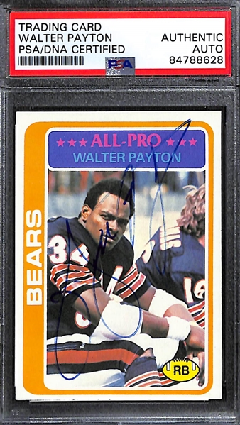 1978 Topps Walter Payton Signed Card (PSA/DNA Slabbed Authentic Auto)