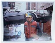 Michael J Fox Autographed 16"x20" Back To The Future Photo (PSA/DNA COA)