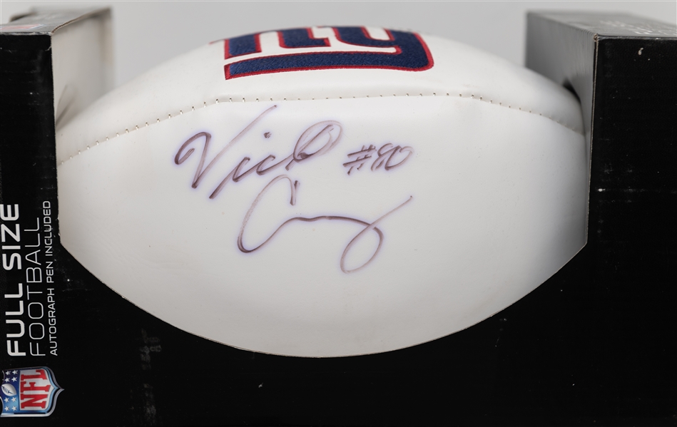 Lot of (5) Autographed New York Giants Super Bowl Footballs w. Eli Manning, Victor Cruz, Jason Pierre Paul and Others (JSA Certs) 