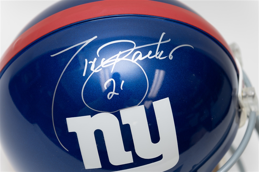 Tiki Barber Autographed Riddell On Field New New York Giants Football Helmet (JSA Cert)