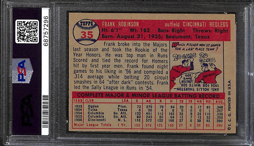 1957 Topps Frank Robinson Rookie Card #35 Graded PSA 5