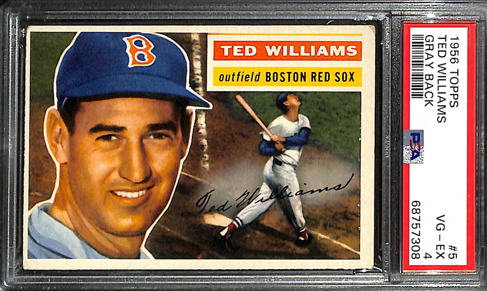 1956 Topps Ted Williams #5 Graded PSA 4