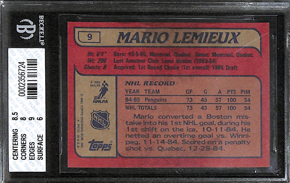 1985-86 Topps Hockey Complete Set of 165 w. Beckett BGS 7 Mario Lemieux Rookie Card