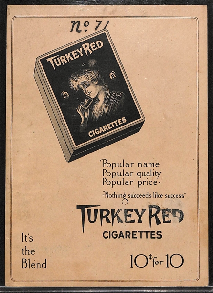 1911 T3 Turkey Red Ames, NY National w. Turkey Red Ad Back