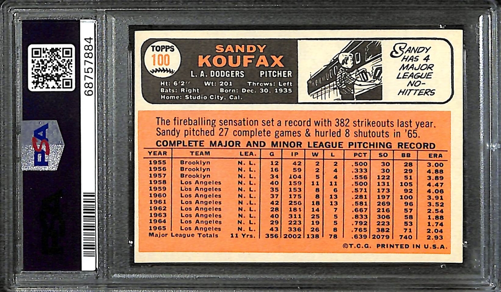 1966 Topps Sandy Koufax #100 Graded PSA 5