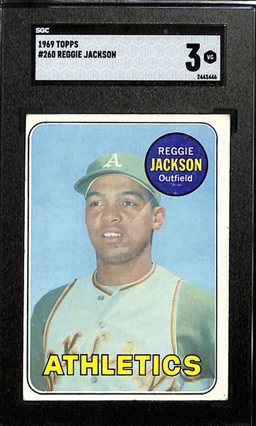 1969 Topps Reggie Jackson Rookie Card #260 Graded SGC 3