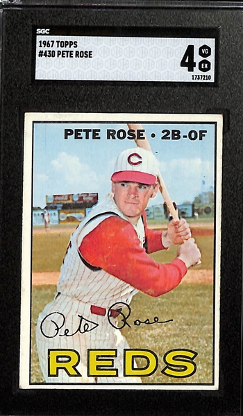 Lot of (2) 1967 Topps Pete Rose #430 (Graded SGC 3 and SGC 4)