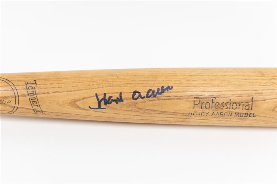 Vintage Hank Aaron Signed Baseball Bat (Wards Big League Professional Henry Aaron Model Bat) - Full JSA Letter of Authenticity