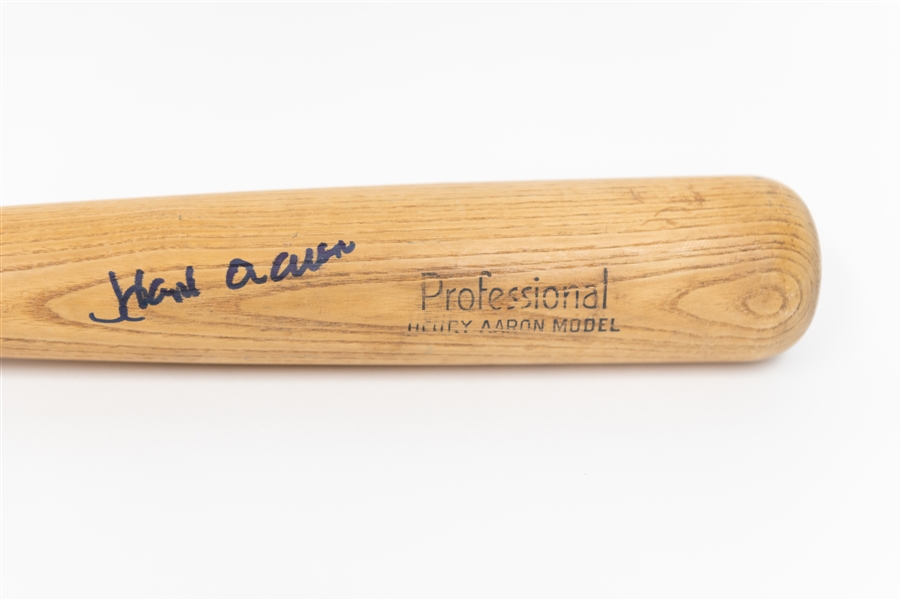 Vintage Hank Aaron Signed Baseball Bat (Wards Big League Professional Henry Aaron Model Bat) - Full JSA Letter of Authenticity
