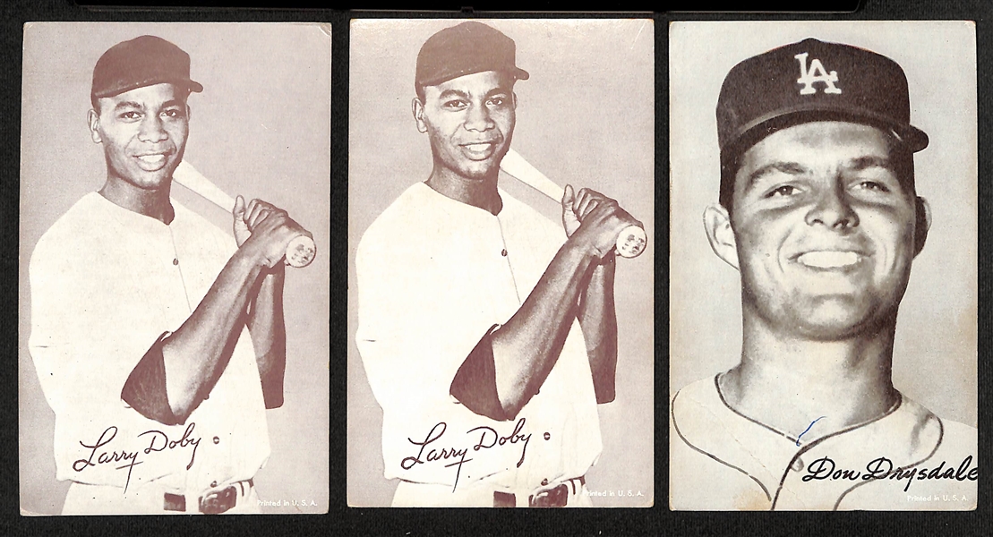 Lot of (57) Late 1950s-Early 1960s Baseball Exhibit Cards (Printed in USA Designation in Lower Border) w. Yogi Berra