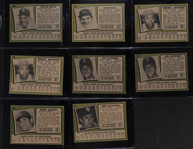 Lot of Approx (400) 1971 Topps Baseball Cards w. Mays & Rose