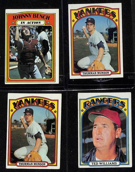 Lot of (600+) 1972 Topps Baseball Cards w. Aaron & Rose