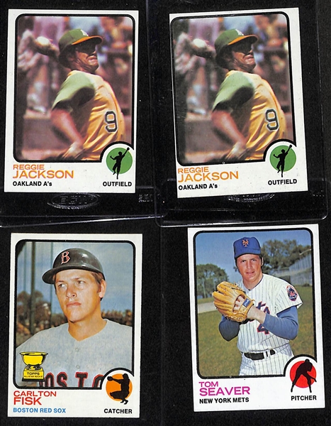 Lot of Approx (450+) 1973 Topps Baseball Cards w. Aaron & (30) 1974 Topps w. Winfield RC
