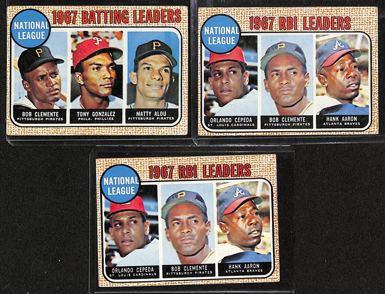 Lot of (60) 1958-1968 Topps Baseball Cards w. 1967 Pete Rose