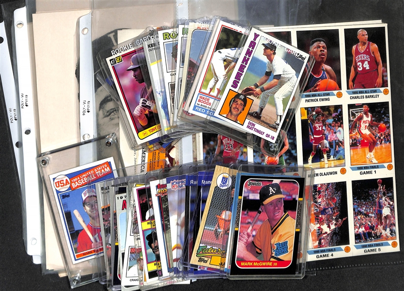 Lot of (29) Baseball Rookie Cards and More w. 1985 Topps McGwire Rookie