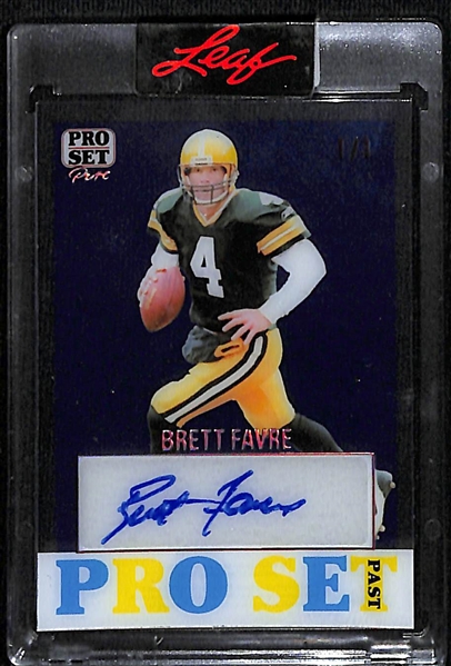 2023 Leaf Pro Set Pure Brett Favre Pro Set Past 1/1 Autographed Card