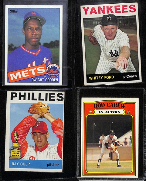Lot of (11) Baseball Rookies and Vintage Cards w. Gwynn, Puckett, Yount RCs and 1956 Topps Ernie Banks SGC 1.5, and More