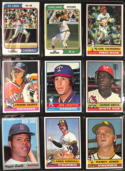  Lot of (300+) 1969-1976 Topps Baseball Star & Common Cards w. 1975 Nolan Ryan