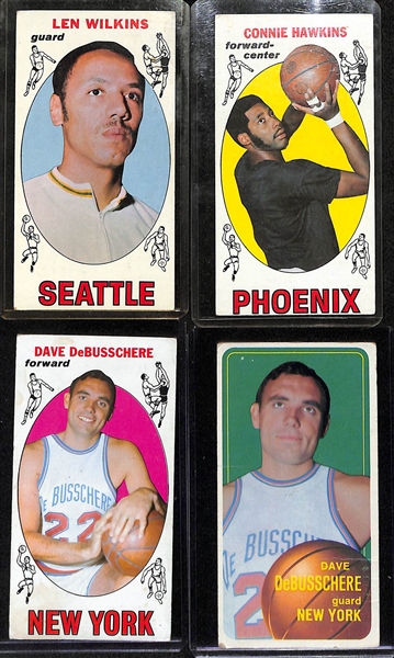  Lot of (50) 1969-1970 Topps Assorted Basketball Cards w. Elgin Baylor
