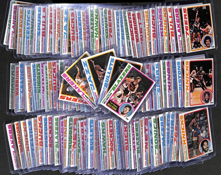 1978-79 Topps Basketball Complete Set of 132 Cards w. Bill Walton