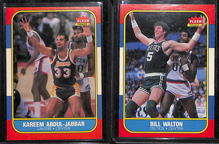 1986-87 Fleer Basketball Partial Set - 109 of 132 Cards w. Kareem Abdul-Jabbar