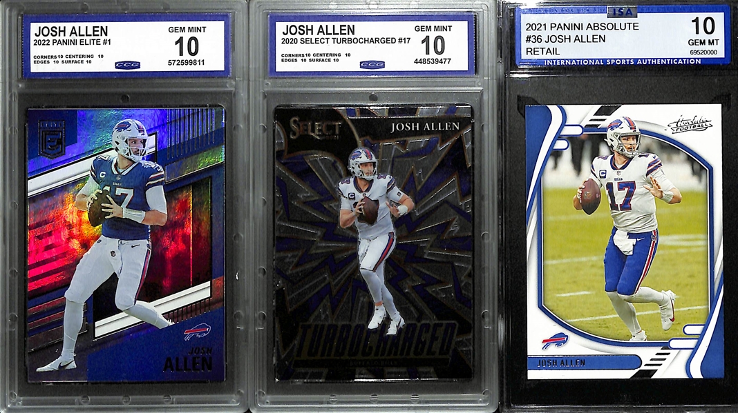 Lot of (16) Mostly NFL Rookies w. Josh Allen, Cooper Kupp, Justin Fields, Ja'Marr Chase and Others
