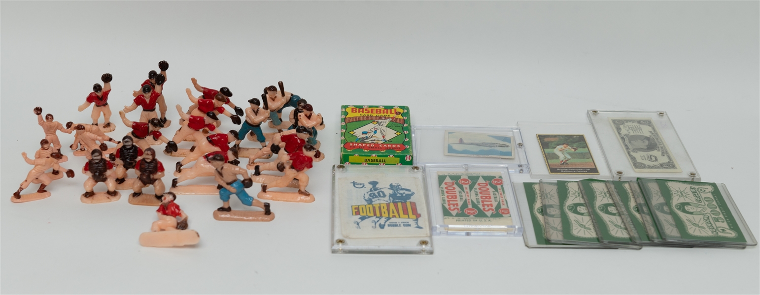 Assorted sport lot of (25) vintage Baseball Cake Toppers and Other Sports Items