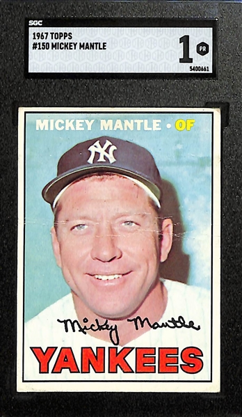 1967 Topps Mickey Mantle #150 Graded SGC 1
