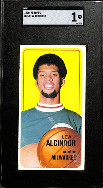 Lot of (16) 1970-71 Topps Basketball Cards w. # 75 Lew Alcindor SGC 1