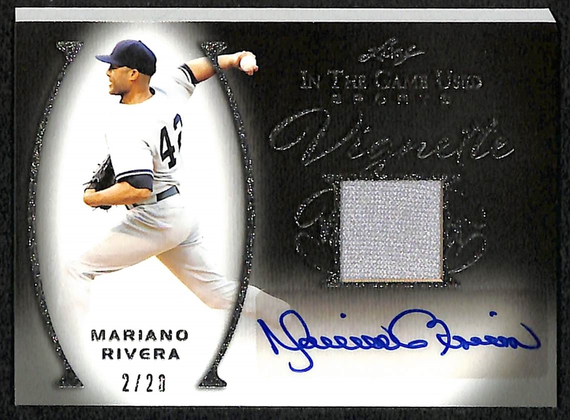 (2) 2022 Leaf In the Game Vignette Nolan Ryan #d /25 and Mariano Rivera #d /20