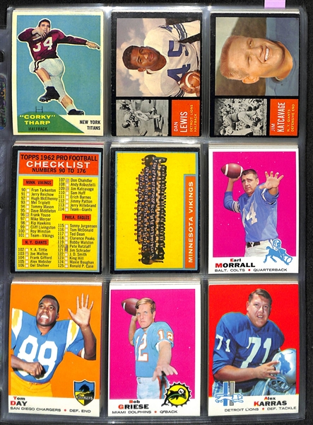 Lot of (115+) Football Cards from 1957-1969 w. 1960 Fleer Ron Mix