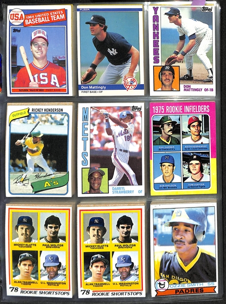 Lot of (85) Topps Baseball Cards from 1959-1985 w. 1980 Rickey Henderson RC