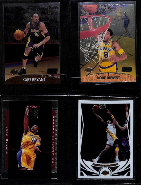 Lot of (8) Kobe Bryant Chrome Basketball Cards w. 1997-98 Topps Chrome #171 (2nd Year)